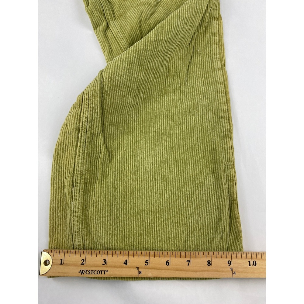 BDG High and Wide Leg Pants Women's Size 26 Green Corduroy - Flawed - Picture 15 of 16